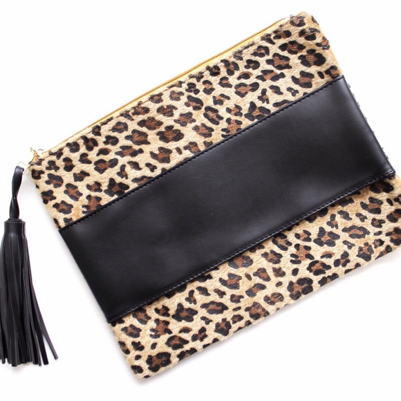 THE CLARA—AUTHENTIC COWHIDE & CALF HAIR LARGE CLUTCH!! BNWT & DUST BAG!! - Picture 1 of 7